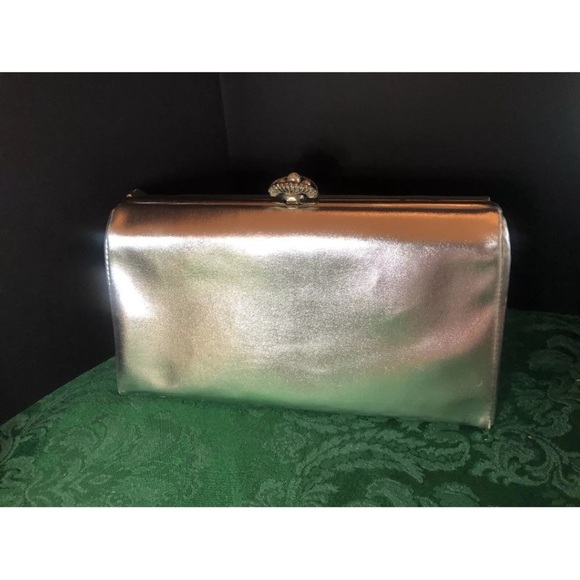 Chic Black Wristlet with Sleek Design and Metallic Accents - Picture 5 of 16